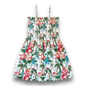 Janie & Jack | Tropical Floral Smocked Sundress (16) 🦜🌺